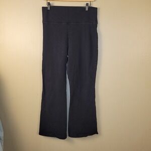 Hyde Yoga Pants Women's Black Organic Cotton Spandex Bootcut Stretch Size Small
